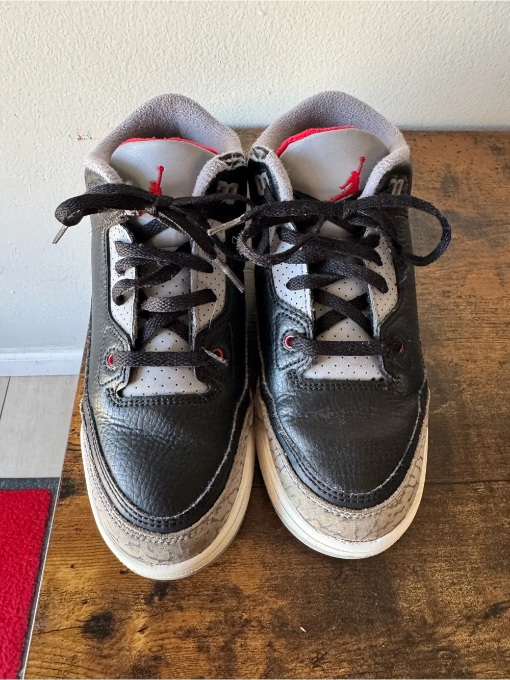 Nike Air Jordan 3 Retro PS Black Cement DM0966-010 Kids Size 2Y Sneakers